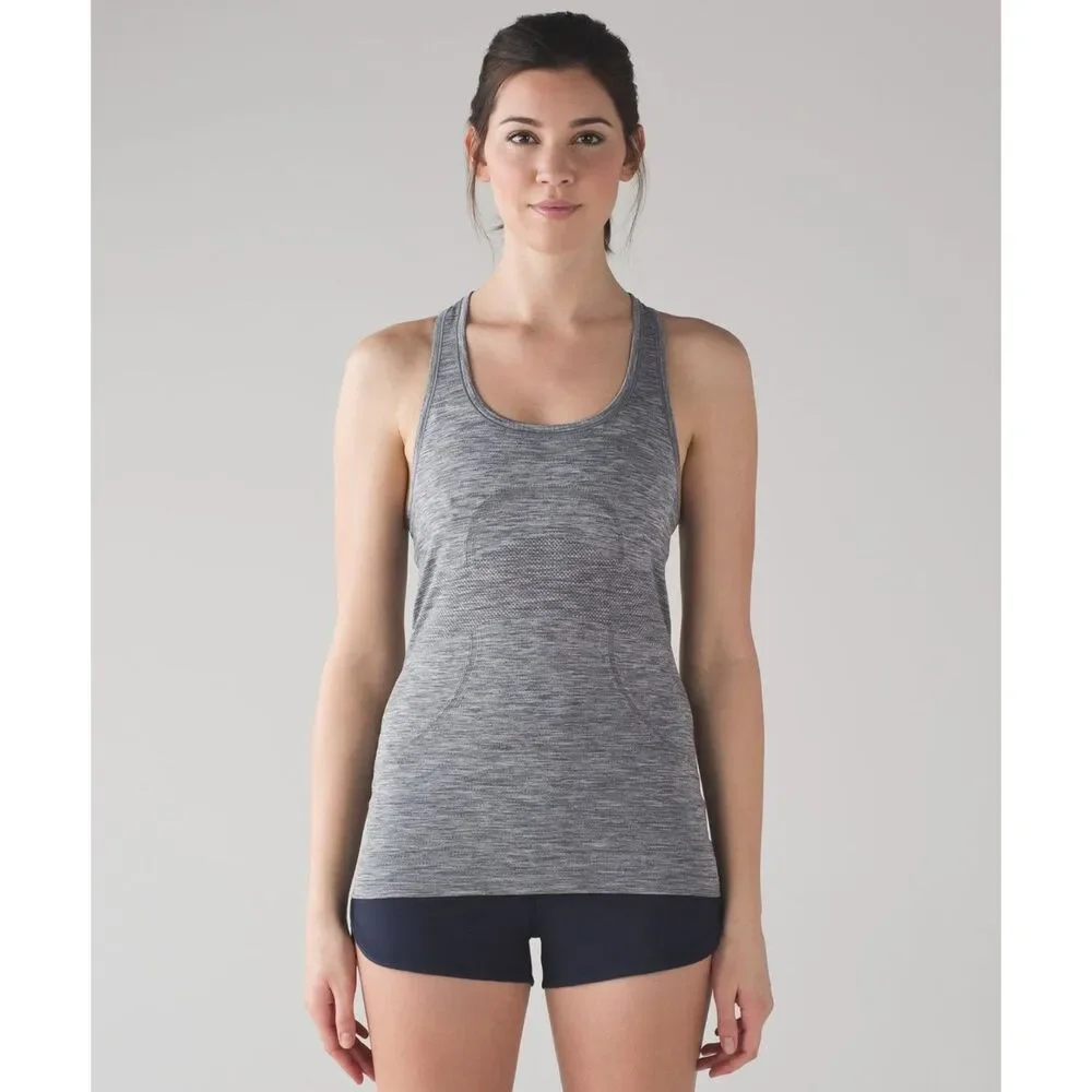 Lululemon Swiftly Tech Racerback Tank Heather Gray Approx Size 10